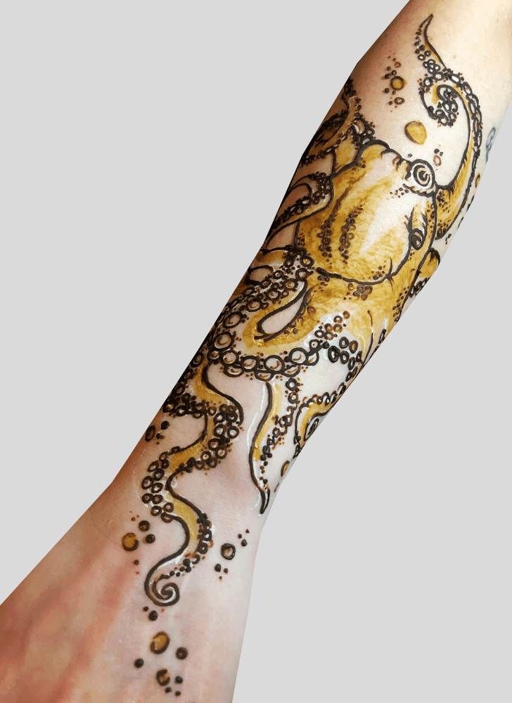 Graceful Octopus Henna Design