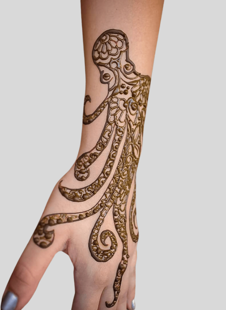 Awesome Octopus Henna Design