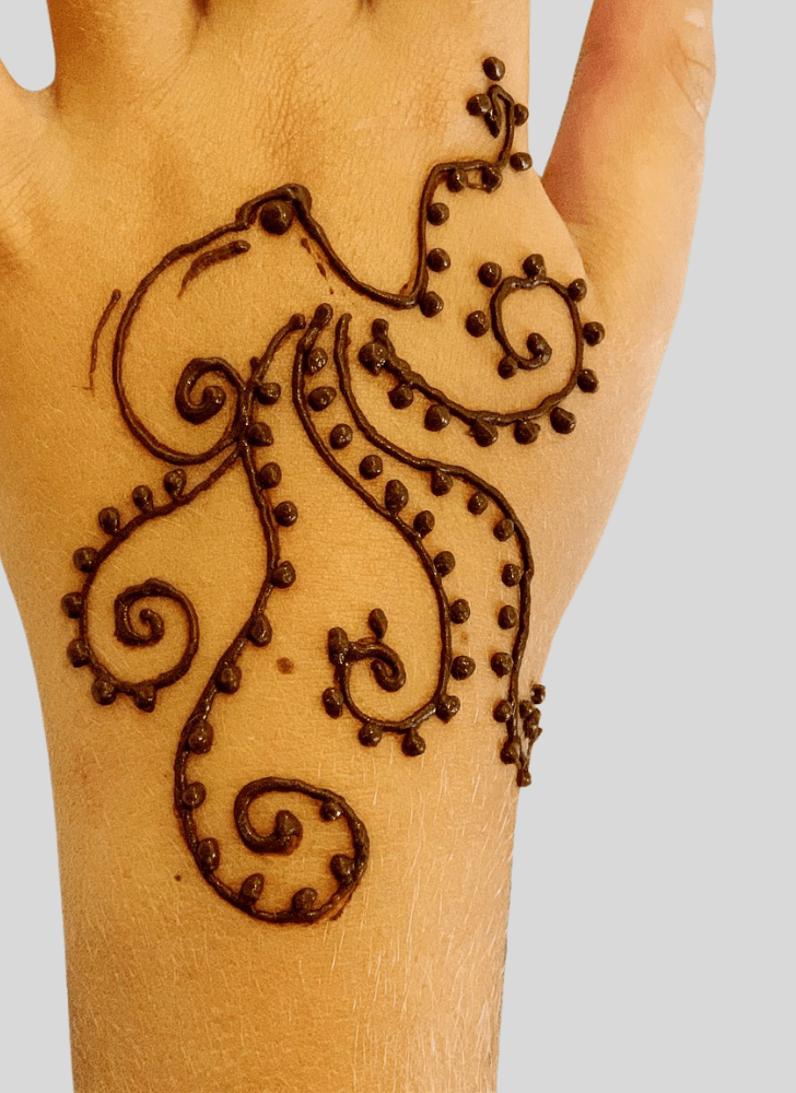 Inviting Octopus Henna Design