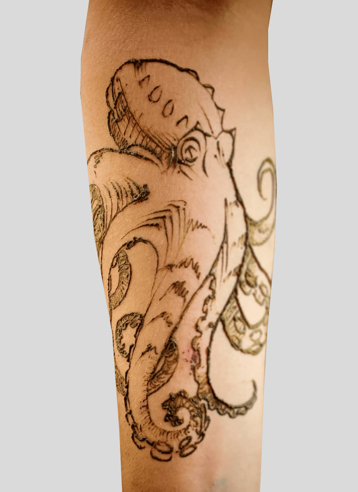 Magnificent Octopus Henna Design