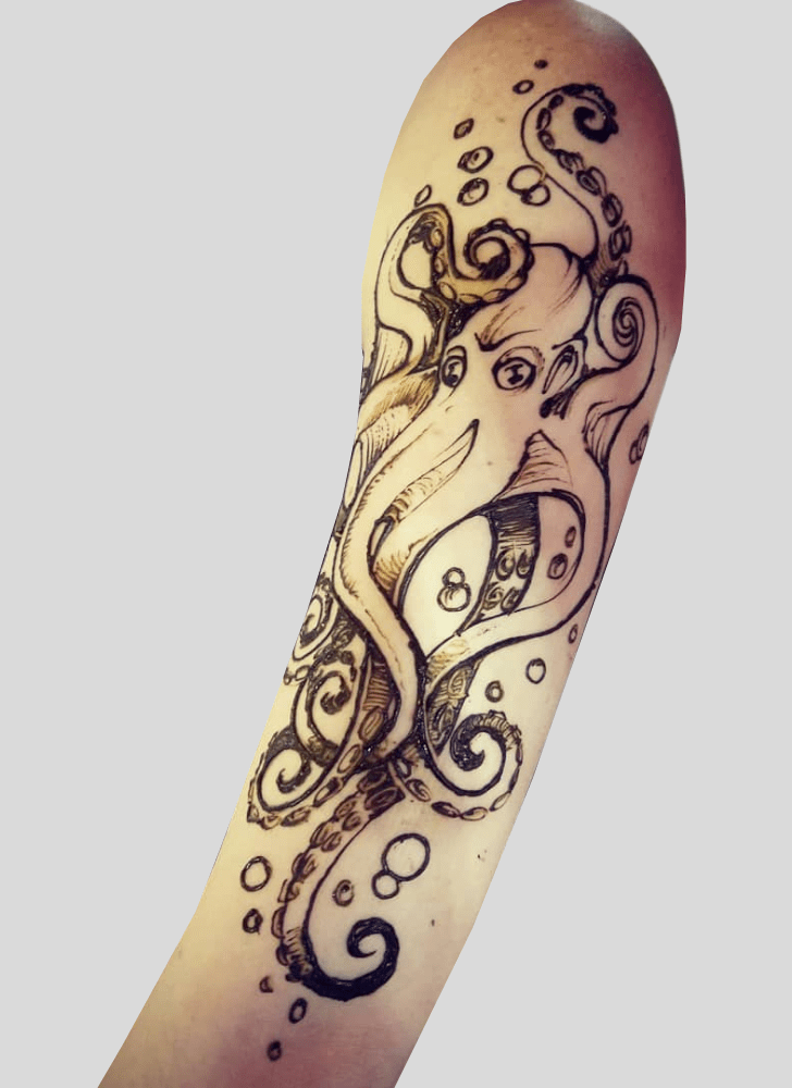 Marvelous Octopus Henna Design