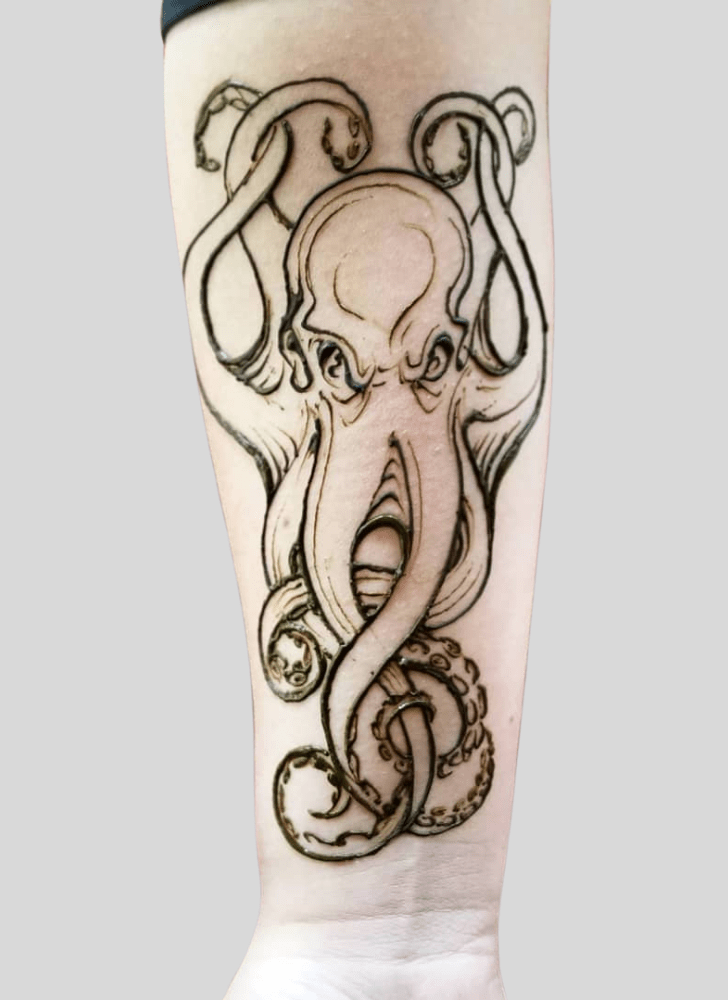 Nice Octopus Henna Design