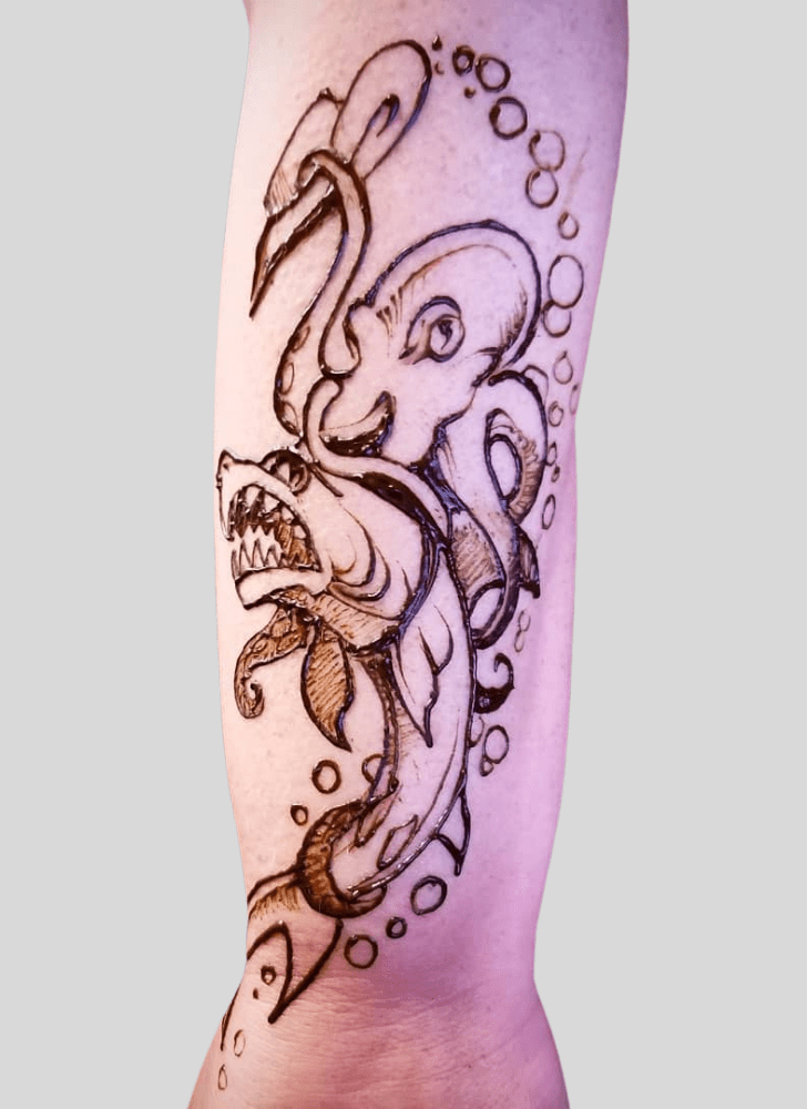 Pretty Octopus Henna Design