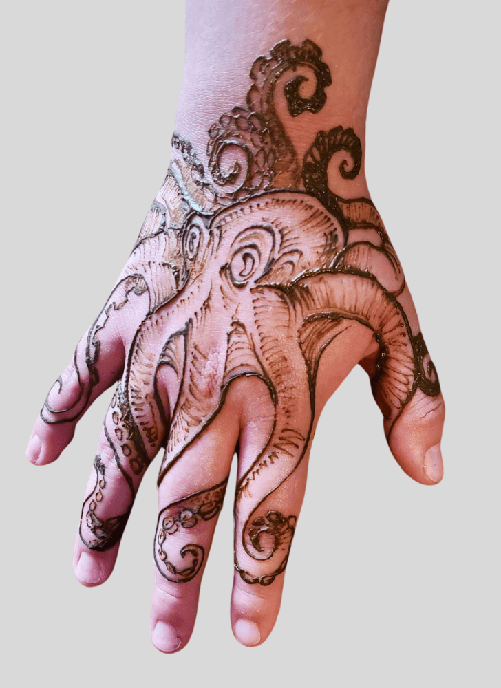 Radiant Octopus Henna Design
