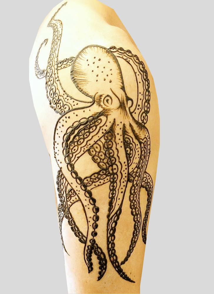 Superb Octopus Henna Design