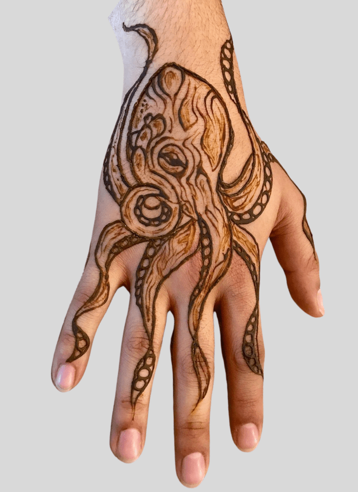 Wonderful Octopus Mehndi Design