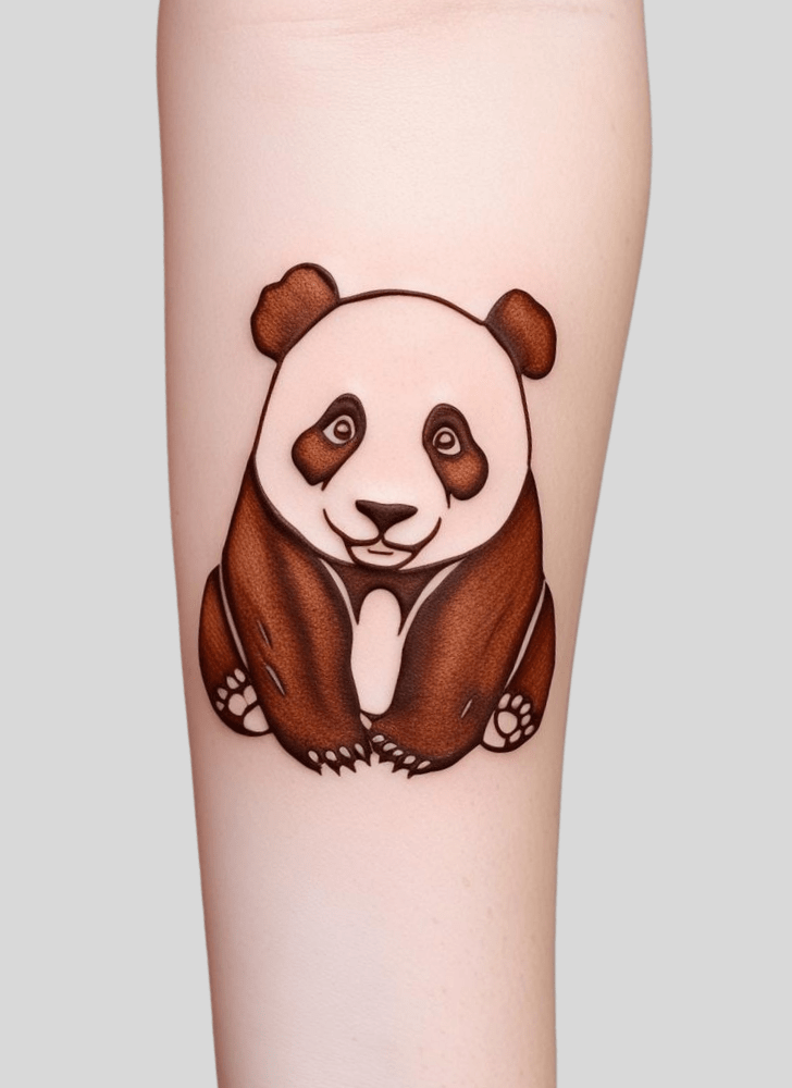 Admirable Panda Mehndi Design