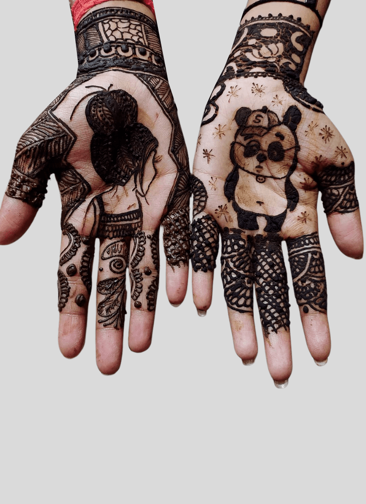 Angelic Panda Henna Design