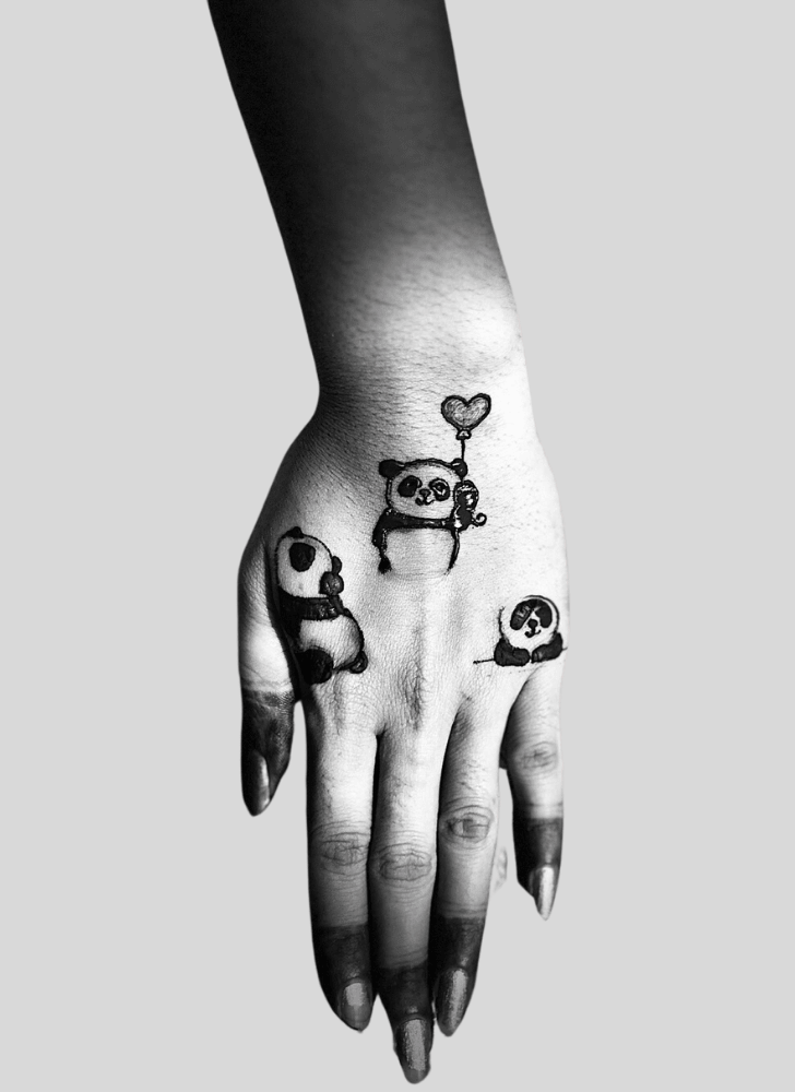 Beauteous Panda Henna Design