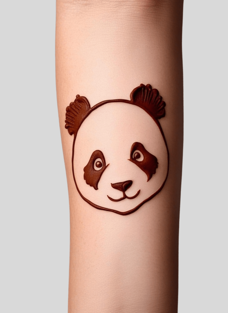 Awesome Panda Henna Design