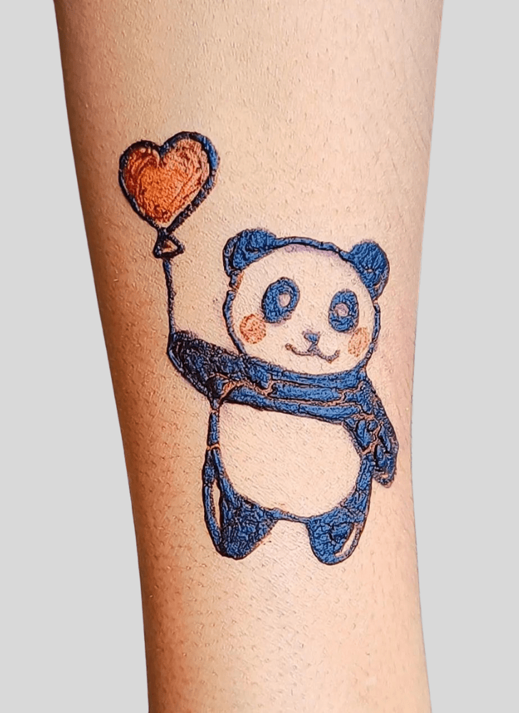 Dazzling Panda Henna Design