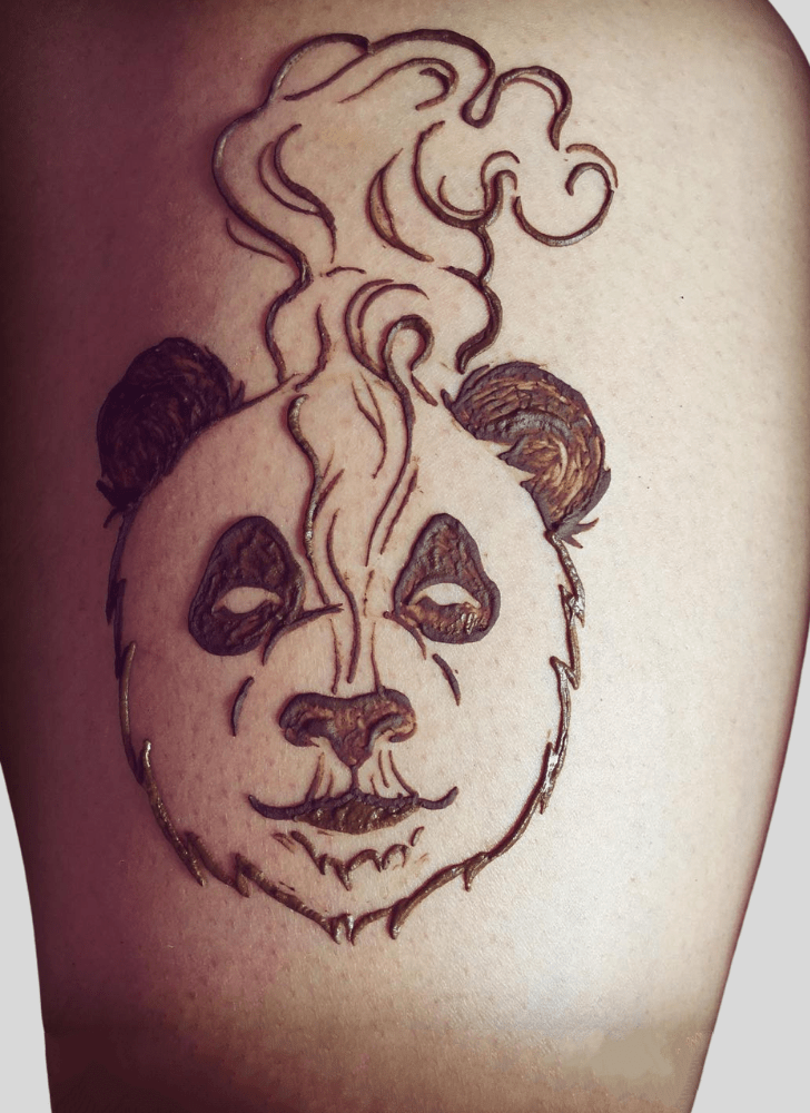 Amazing Panda Henna Design