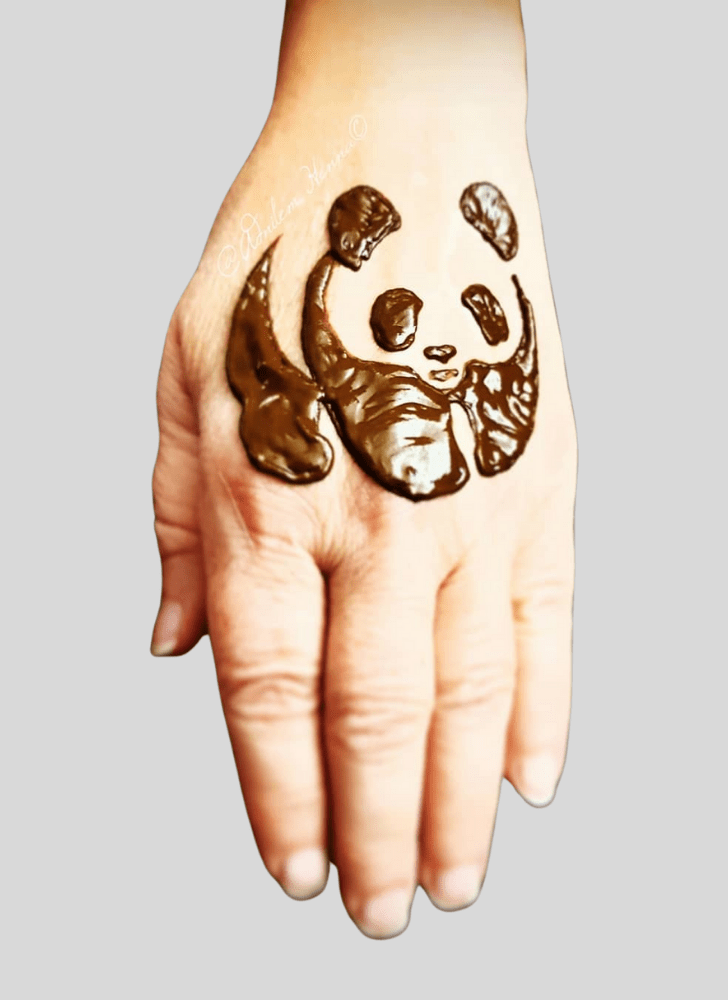 Fine Panda Henna Design