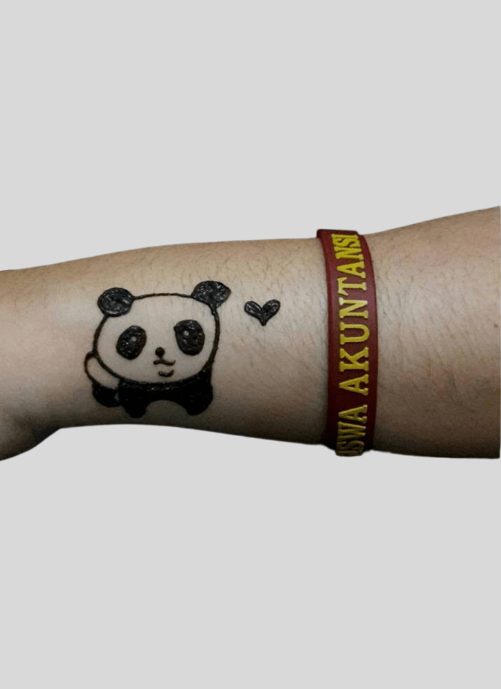 Gorgeous Panda Henna Design