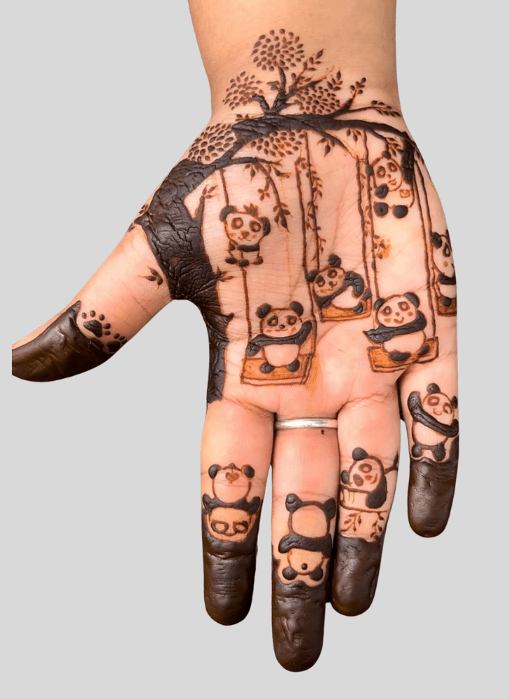 Awesome Panda Henna Design