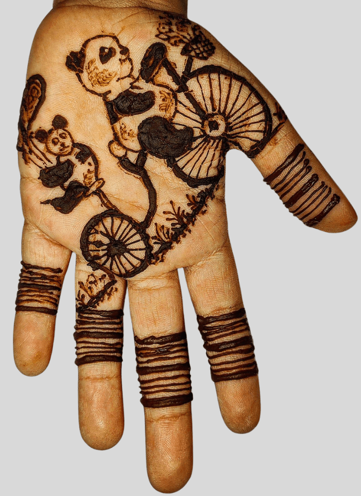 Marvelous Panda Henna Design