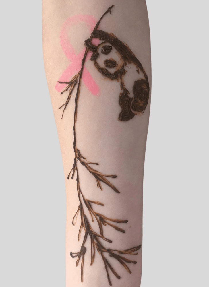 Nice Panda Henna Design