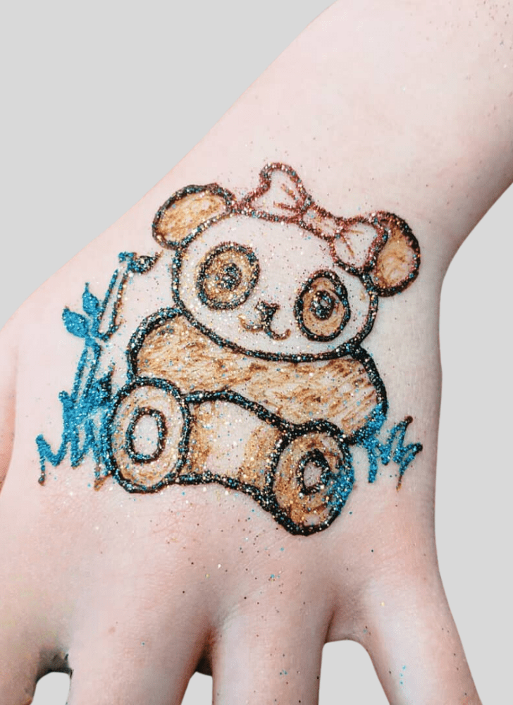 Pretty Panda Henna Design