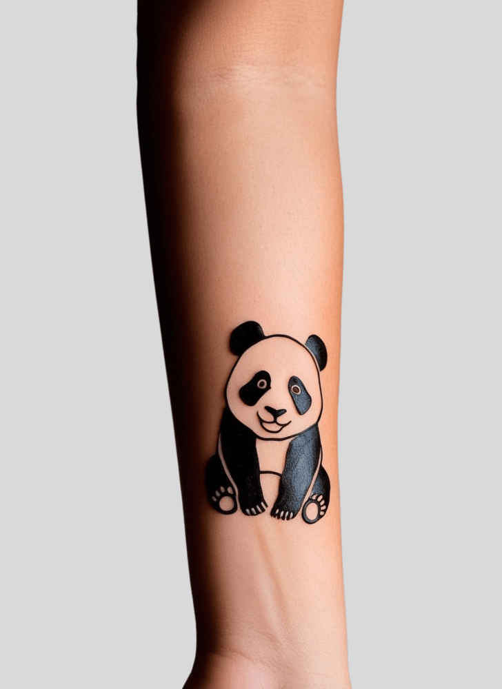 Resplendent Panda Henna Design