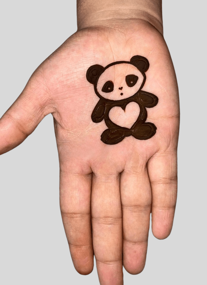 Slightly Panda Henna Design