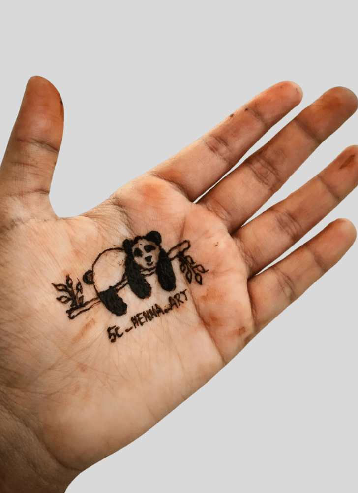 Stunning Panda Henna Design