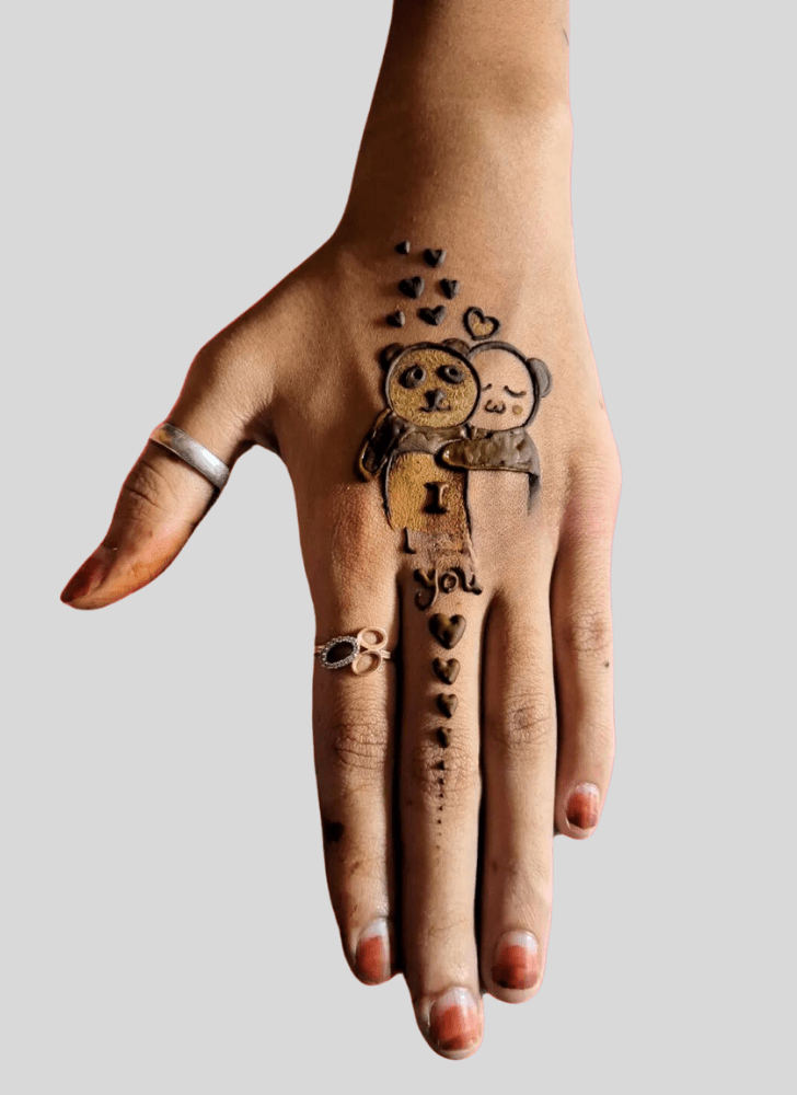 Wonderful Panda Mehndi Design