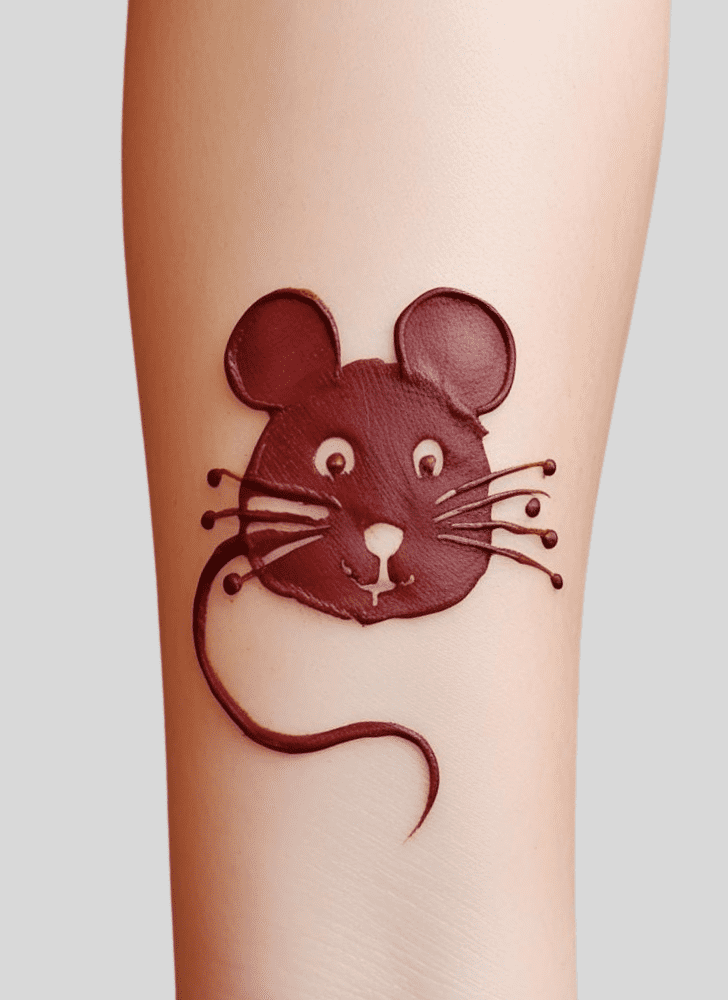 Appealing Rat Henna Design