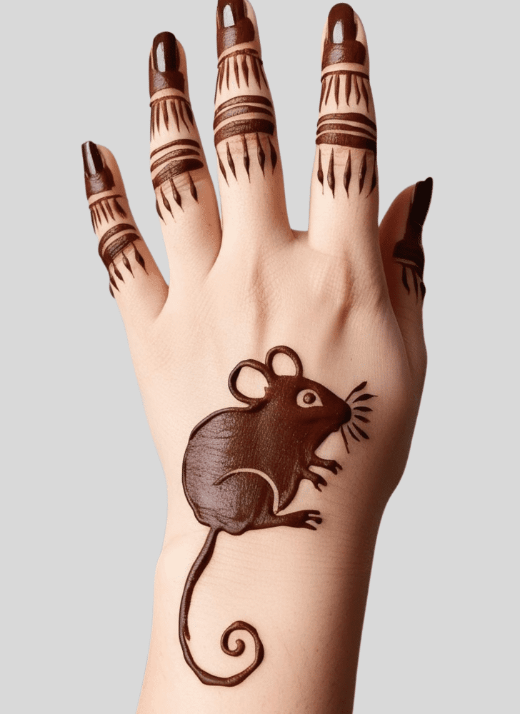 Beauteous Rat Henna Design