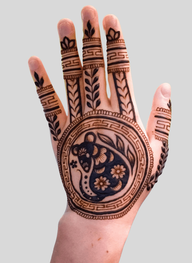 Captivating Rat Henna Design