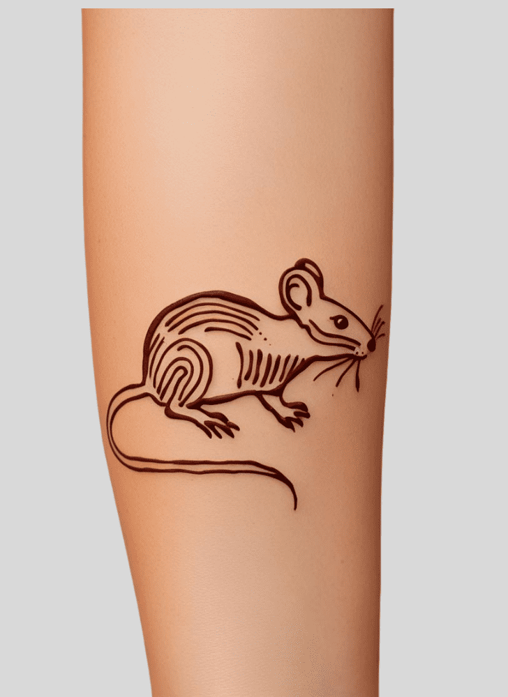 Dazzling Rat Henna Design