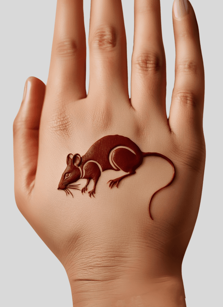 Exquisite Rat Henna Design