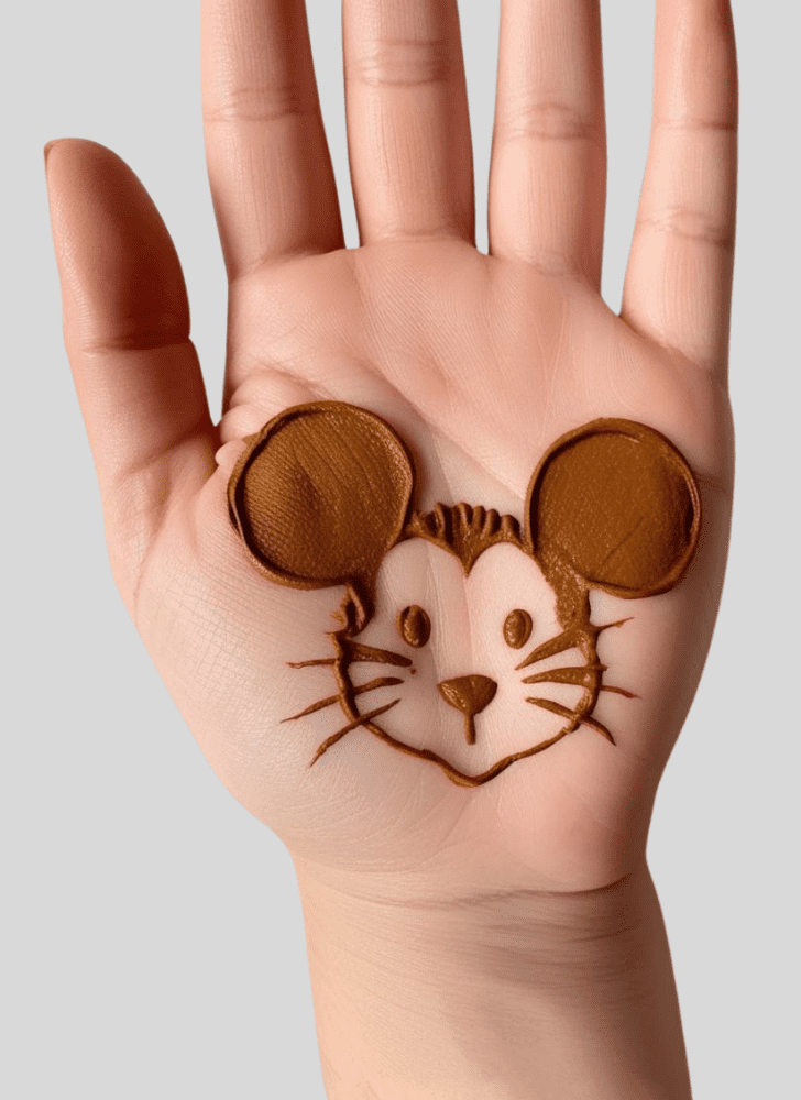 Fascinating Rat Henna Design