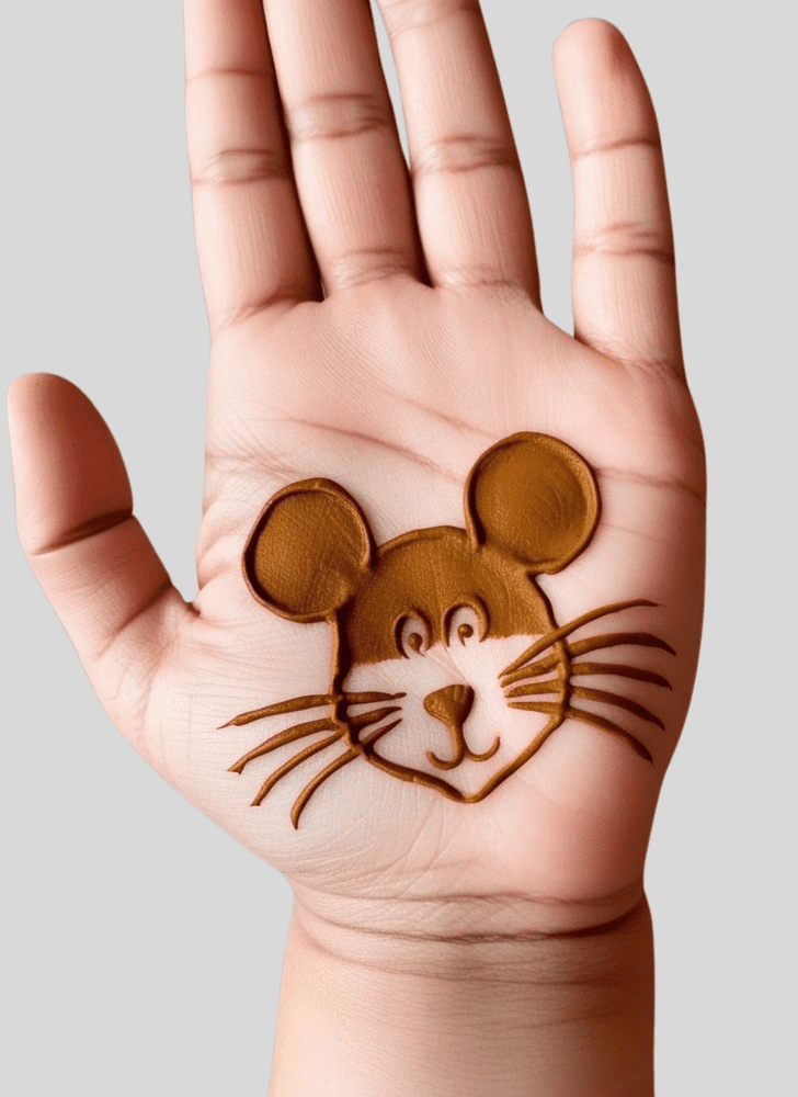 Good Looking Rat Henna Design