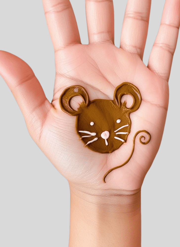 Awesome Rat Henna Design