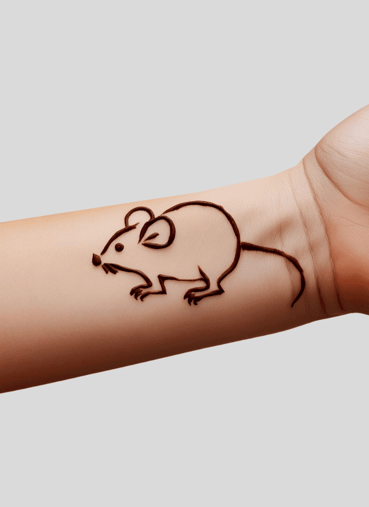 Inviting Rat Henna Design