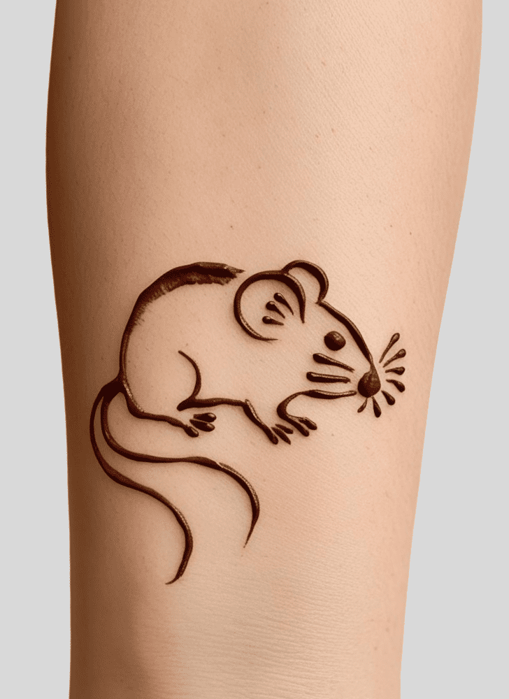 Mesmeric Rat Henna Design