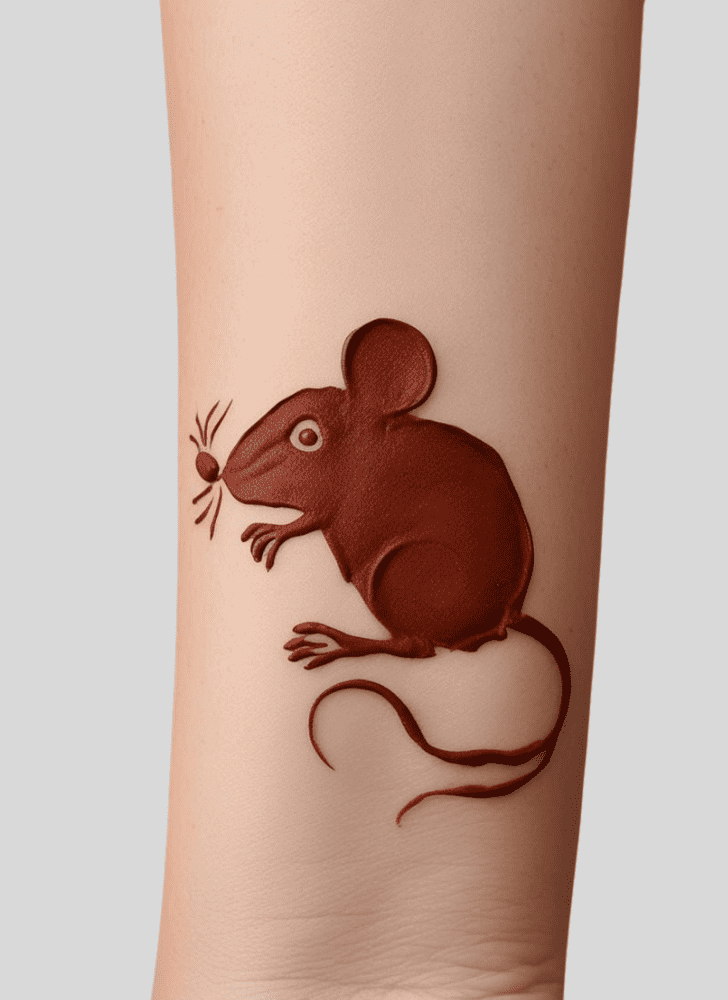 Resplendent Rat Henna Design