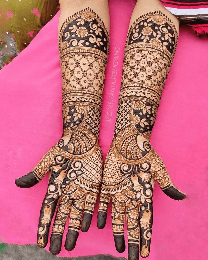 Elegant Amalaki Ekadashi Henna Design