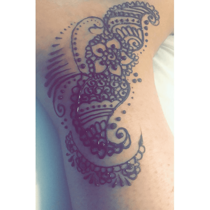 Radiant Ankle Henna Design