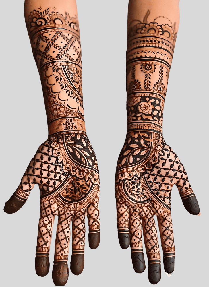 Pleasing Artistic Henna Design