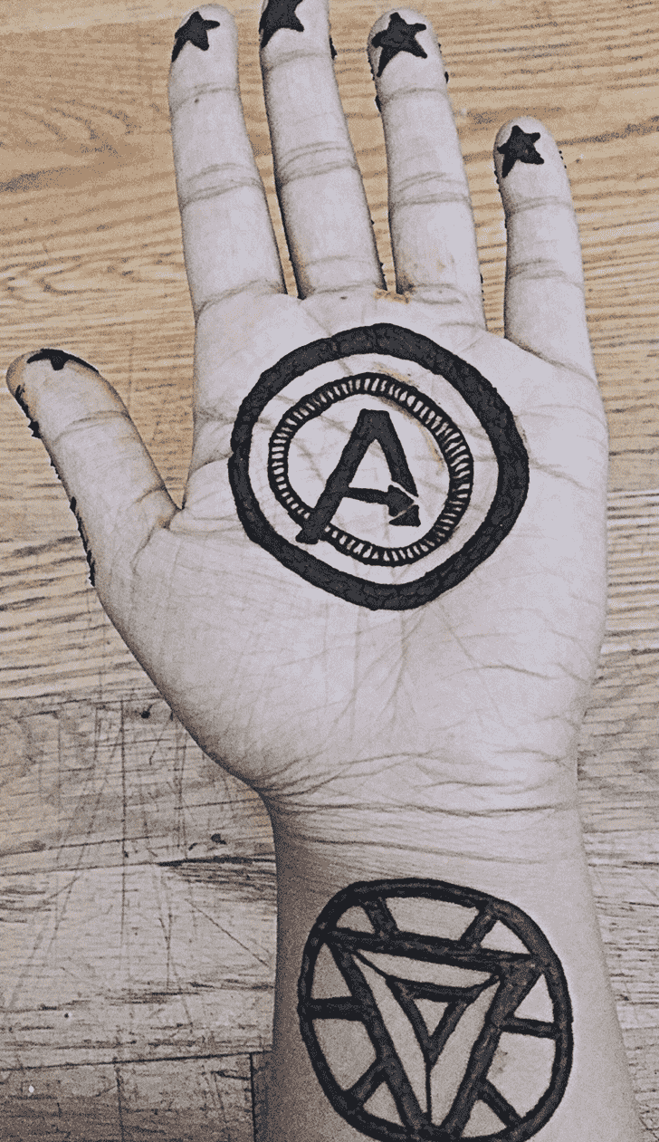 Enthralling Avengers Henna Design