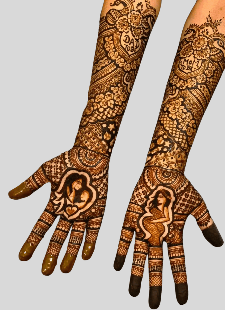 Enthralling Baby Shower Henna Design