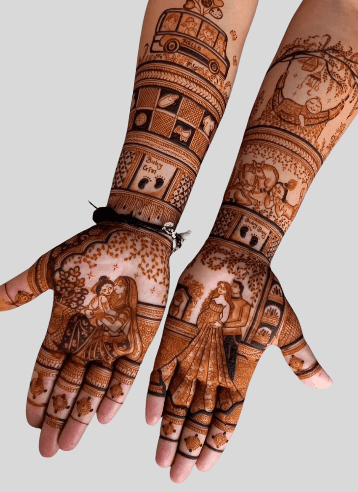 Awesome Baby Shower Henna Design