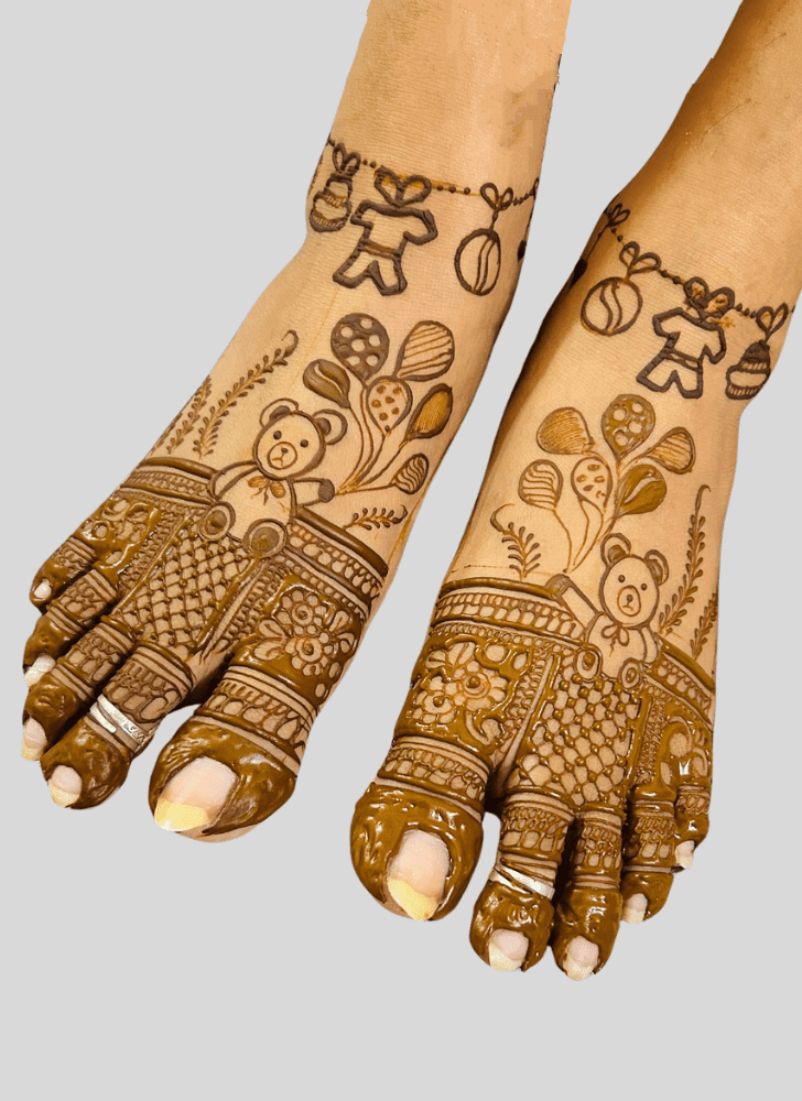 Resplendent Baby Shower Henna Design