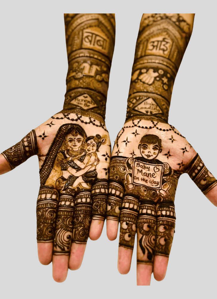 Splendid Baby Shower Henna Design