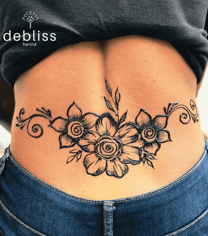 Classy Back Henna design