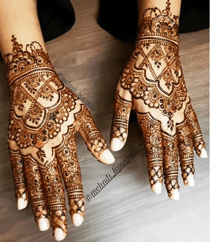 Classy Back Side Henna Design