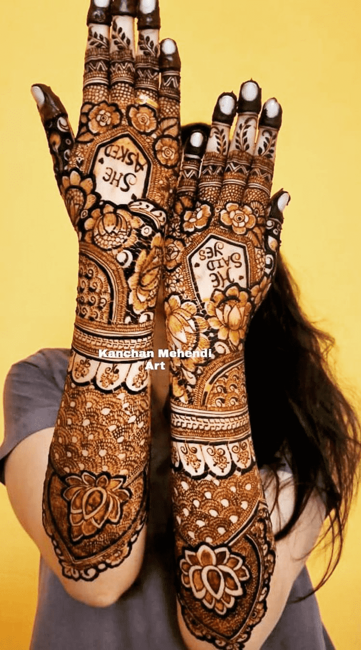 Wonderful Back Side Mehndi Design