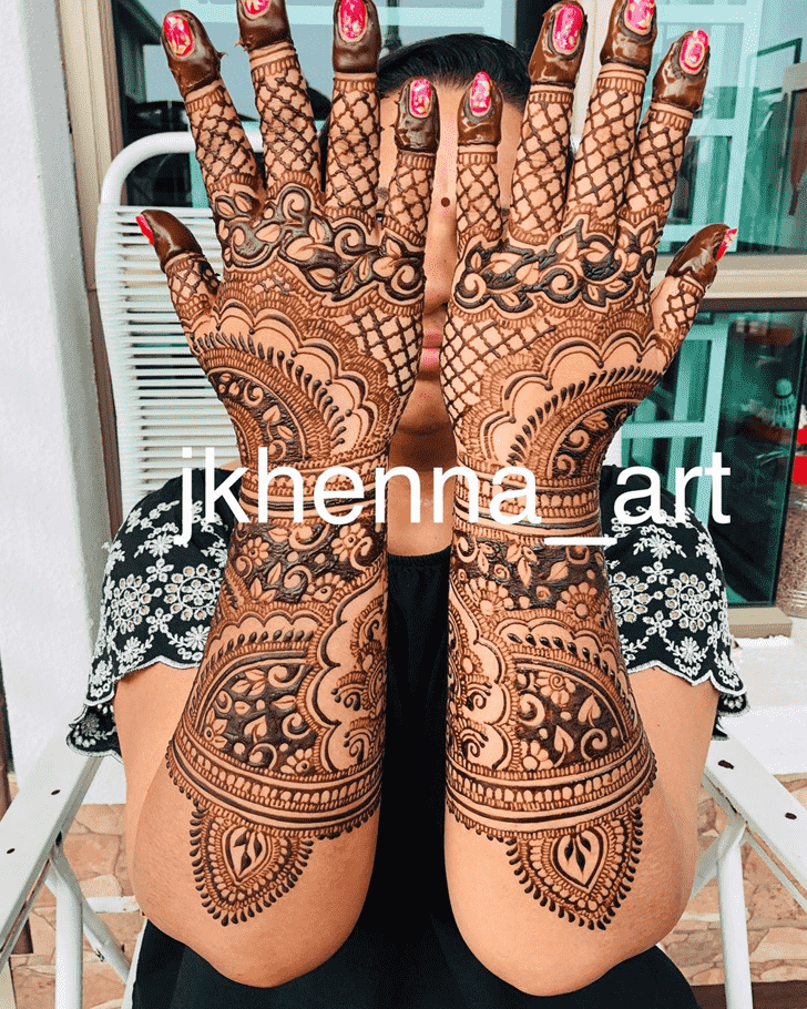 Lovely Badghis Mehndi Design