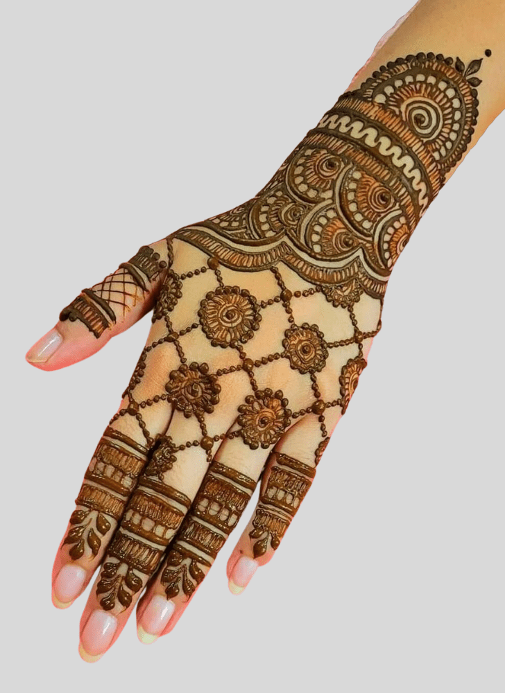 Appealing Banarasi Henna Design